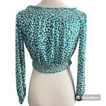 Divided by H&M Green Floral Peasant Crop Top Junior’s Size Small Photo 1