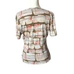 St. John  Yellow Label Short Sleeve Faux Wrap Stretch Pullover Top Sz M Photo 4