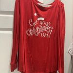None NWT Christmas Pajamas Top & bottom large Photo 0
