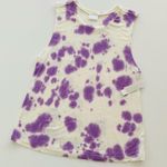 Abound  Purple and White Tie Dye Ribbed Muscle Tank Top Small Photo 9