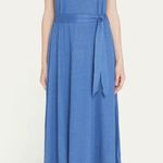 Majestic FILATURES Stretch Linen Spaghetti-Strap Dress With Soft Tie Photo 0