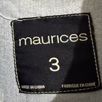 Maurice's  Blue Denim Vest with White Lace Photo 2