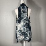 Sami & Jo Sami Jo Vest Duster S Velvet Burnout Gray Black Floral Fairy Grunge Whimsigoth Photo 4