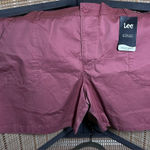 Lee  Coral "Mallory" 20M Ultra Soft Waistband Coral Mid Rise Utility Shorts Photo 0