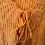 Full Tilt Orange Tilly’s Tie Front Long Sleeve Top Photo 1