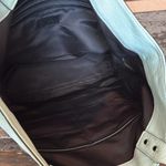 Milly  Sea Blue Pebbled Leather Tote Bag Size 17x12x5" Photo 4