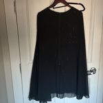 SheIn black sleeve dress sequins with cape size large Photo 2