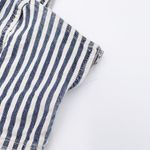 ZARA NEW Striped Denim Crop Top Blue & White Sleeveless Square Neck Size Medium Photo 4