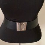 Kohls Kohl’s black wide belt contemporary stretchy S/M Photo 2