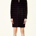 Steven Alan Steve Alan Wool Navy Plaid Oversized Tunic Blouse Dress Button Down Size Large Photo 3