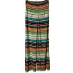 The Sang Multi Striped Plaid Colorful Wide Leg Pants Festival Boho SP4621 NWT S Photo 3