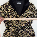 Batsheva Jacket Womens 2 Leopard Animal Print Bell Sleeves Velvet Artsy Cropped Brown Photo 11