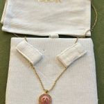 Christian Dior PETIT CD BAROQUE NECKLACE Gold-Finish Metal, Pink Crystals and Light Pink Glass Photo 3