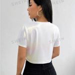 SheIn EZwear Holographic Crop Tee Photo 1
