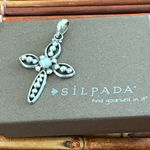 Silpada  Silver Beaded Cross Pendant with Pearl Photo 0