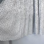 Exlura White Pollka Dot Pleated Tiered Aline Maxi Skirt Lined Size XXL Photo 3