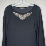 zouk: Beaded‎ Dress Black Size L Photo 6