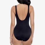 MiracleSuit  Black Revele One Piece Underwire Slimming Swimsuit Size 16 Photo 2