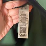 ASOS  Fallen Shoulder Forest Green Scuba Midi Dress Size US0 UK4 NWT Cocktail Photo 4