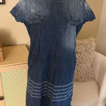 DSQUARED2 Denim Distressed Mini‎ Y2K Dress Size 40 Small Blue Photo 0