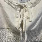 Princess Polly cream tie front crop top size 4 Photo 2