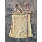 Lululemon Free To Be Tank Slope Stripe Polar Cream Clarity Yellow Size 4 Photo 2
