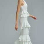 Anthropologie NWT Forever That Girl White Tiered Ruffled Halter Maxi Dress XS Photo 1