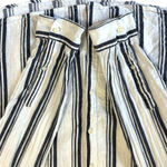 Trovata Birds of Paradis Linen Striped Button Up Shirt Sz M Classic white black Size M Photo 3