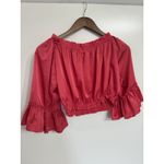 Shug Crop Top Watermelon Doris NWT$248 Large Off Shoulder Photo 2