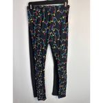 Just One Christmas Lights Holiday Theme Leggings 2 Pcs Women's Medium NWT Black Photo 2