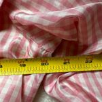 Katie Emilio pink gingham silk trench coat size 6 Photo 2