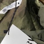 ZARA  SATIN EFFECT VERSATILE A-LINE OLIVE GREEN MAXI DRESS(SIZE SMALL) Photo 4