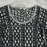 Anthropologie Moth Dress Women Medium Black Cream Sweaterstiched Tunic Dress Photo 3