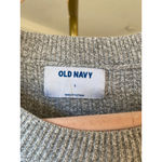 Old Navy  Gray Knit Sweater Classic Preppy Scandi Parisian Warm Winter Minimalist Photo 3