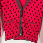 Boden | Red Polka Dot Button Front Cardigan Sweater US 2 Photo 1