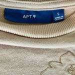 Apt. 9  Y2K Sweater Womens Small Pink Floral Embroidered Pullover Sequin Detail Photo 3