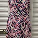 Taylor Pink and Blue Patterned Dress Size 2 Photo 0