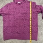 Sundance  Sweater L Bertina Everyday Pointelle Ruffled Mock Neck Wool Preppy Chic Photo 7