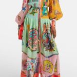 NWOT ALÉMAIS Ramie Balloon Sleeve Pleated Maxi Shirt Dress Long Sleeves Sz 8 Photo 0