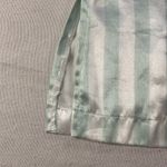 Dior Vintage Christian  Women Satin Striped Pajama Top Mint Green Button Up Large Photo 5