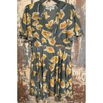 Pink Martini  size Large Garden of Love dress Modcloth Green yellow Floral Photo 2