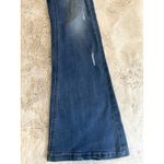 Indigo Rein Índigo Rein Flared Jeans Womens 5 / 26 Blue Denim Distressed Button Photo 3