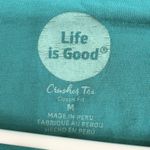 Life Is Good Turquoise Crusher T Shirt M Classic Fit Half Full Floral Graphic Green Size M Photo 4