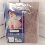 Vintage NWT Nude Knee High Socks Stockings Set OS Tan Photo 1