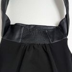 Anthropologie [] Black Faux Leather Tie Waist Short Sleeve V-Neck Top Sz Small S Photo 10