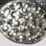 Nocona black leather belt with silver metal skull design!! New Size 30 Photo 3