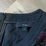 Kobi Lace Dress Black Maroon Tie Belt Lined Size S Cocktail Evening Formal Photo 4