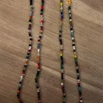 Colorful Vintage Handmade Czech Glass Bead 26" 1960s Mardi Gras Necklace Red Photo 0