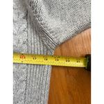 J.Crew  Cable Knit Mock Neck Sweater Light Gray Cotton Nylon Merino Wool Size M Photo 4