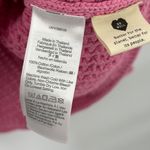 Madewell NWT Pink Crochet V Neck Long Sleeve Sweater Open Knit Top XXL Photo 5